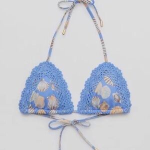 Aerie The Sun-Lover Crochet Trim Bikini Top